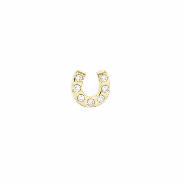 Diamond Horseshoe Single Stud Earring - 1